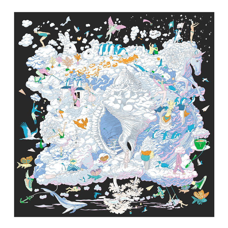 POBING-능직 실크 스카프 유로 말 프린트 스퀘어  - Scarf Silk Square 리뷰 및 가격