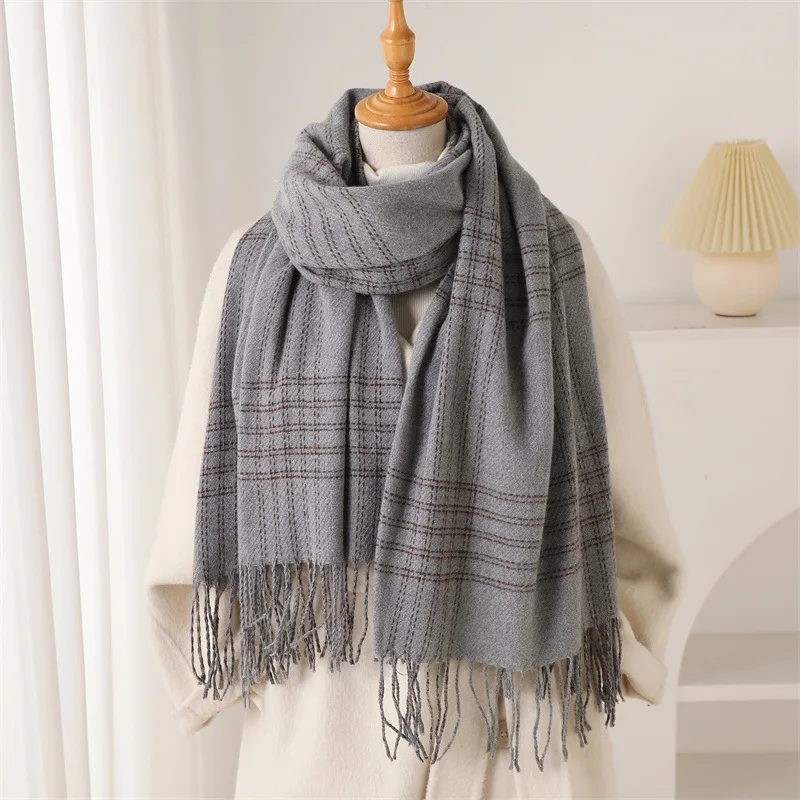 여성용 겨울용 술 장식 스카프, 스코틀랜드 스타일, 파 - Woven Scarf Blanket 리뷰 및 가격