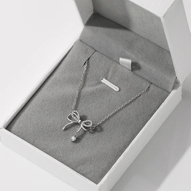 진짜 돈 925 스털링 실버 여성용 목걸이, 활 디자인 - Tie Clip Silver 리뷰 및 가격