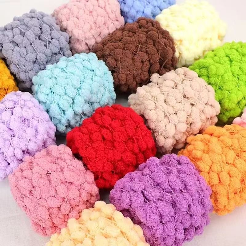 100g 폼폼 실, 다채로운 색상의 굵은 실, 부드럽고 - Woven Scarf Blanket 리뷰 및 가격