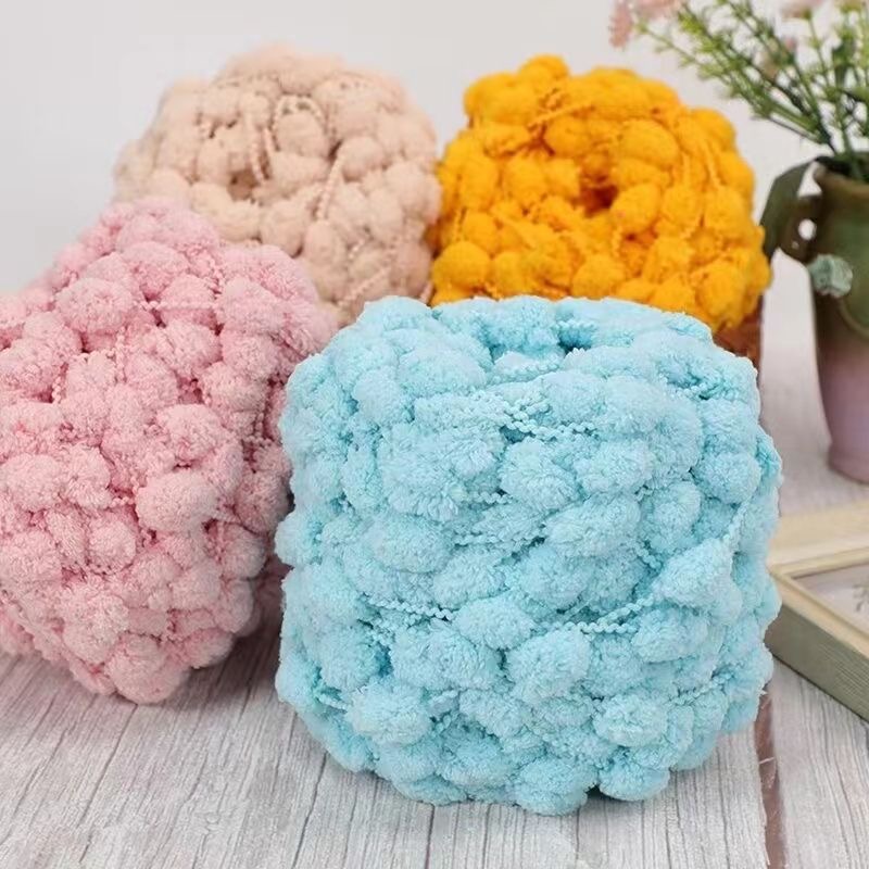 100g 폼폼 실, 다채로운 색상의 굵은 실, 부드럽고 - Woven Scarf Blanket 리뷰 및 가격